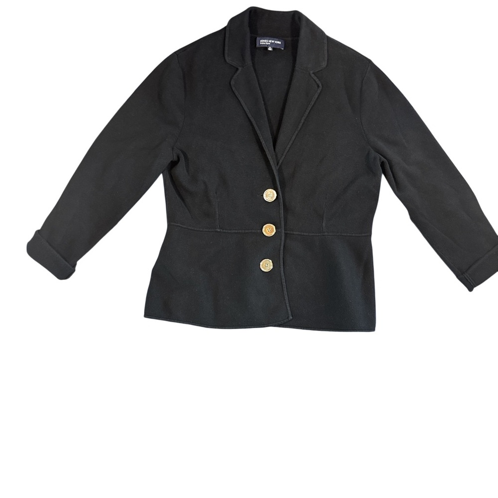 Jones New York Women's Black Jacket with Silver Buttons Size XL - Picture 1 of 6